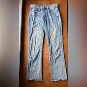 Alice + Olivia AOLA Light Kick Flare Cropped Jeans